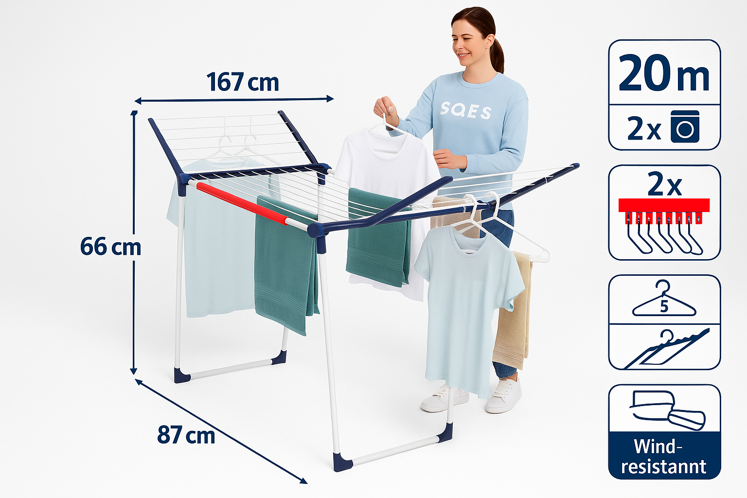 Séchoir Leifheit Pegasus 200 Solid - Image carrée Shopify