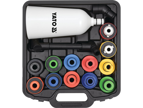 Kit Entonnoir Vidange Huile YATO YT-06919 — 2L + 12 Adaptateurs Universels
