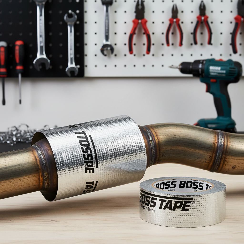 Ruban réparation BOSS TAPE argent 10mx48mm étanche en utilisation professionnelle - Quincaillerie SQES Tunisie