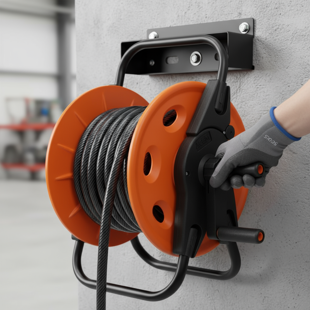 Lot dévidoir ACEM avec 25m tuyaux vert 15mm - Kit arrosage jardin