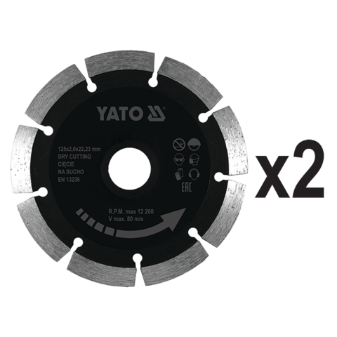 Rainureuse Murale YATO YT-82015 — 1700W 125mm 2 Disques Diamantés Profondeur 0-28mm