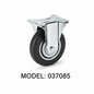 Roue caoutchouc industriel fixe 85mm noir 037085 - photo professionnelle