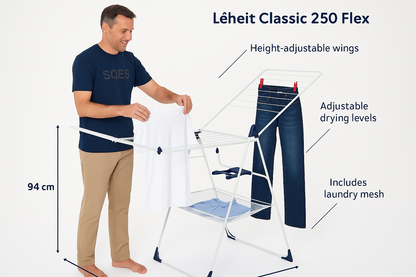 Séchoir Leifheit Classic 250 Flex - Image carrée Shopify
