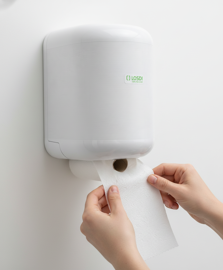 LOSDI Distributeur Papier Alimentation Centrale Blanc  - CP-3010-B