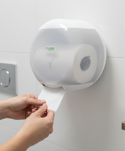 LOSDI Distributeur Papier Toilette Géant Blanc  CP-3006-B