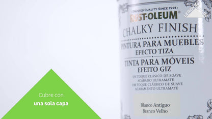 Peinture à la Craie Rust-Oleum Chalky Finish 125ml - Patinage - Blanc Antique