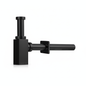 Siphon Lavabo Laiton Carré Noir 3020 Fabia - Design moderne pour salle de bain
