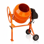 Bétonnière électrique 300 litres 2200W orange pour construction industrielle
