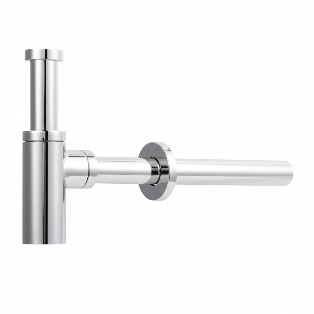 Siphon Lavabo Laiton Rond Chrome 3035 Fabia - Design classique pour salle de bain