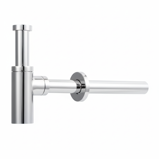 Siphon Lavabo Laiton Rond Chrome 3035 Fabia - Design classique pour salle de bain