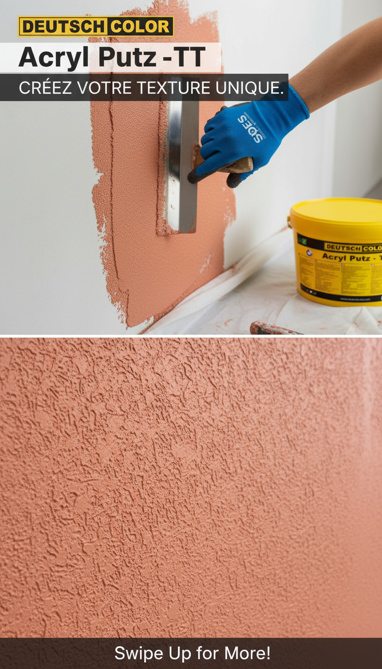 DEUTSCH COLOR Acryl Putz-TT - Enduit Acrylique Décoratif à Rayures 25kg