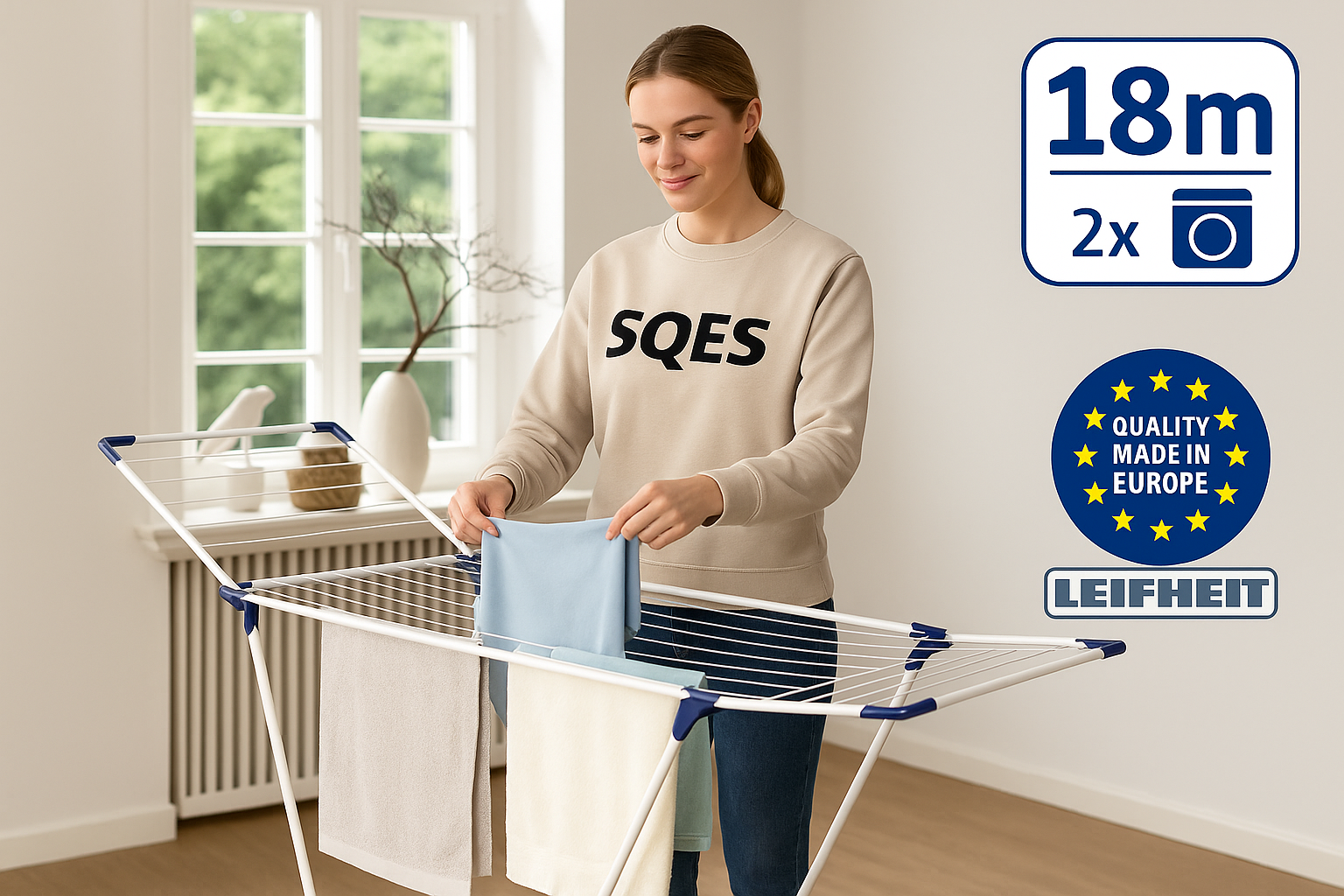 Séchoir Leifheit Classic 180 Solid - Format story 9:16