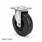 Roue anti-feu fixe 100mm noir 325100 - photo professionnelle