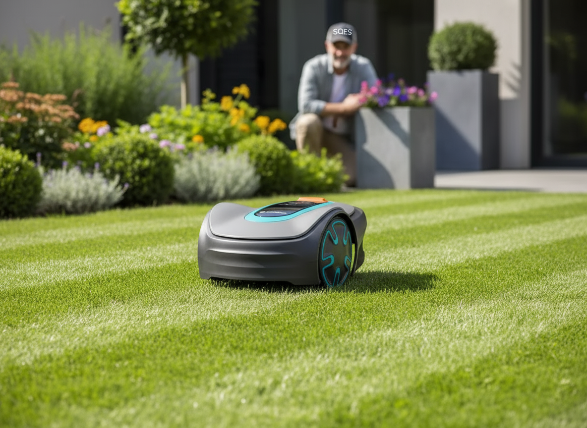 Tondeuse Robot Smart SILENO max 1200m² IA LONA + Trim-to-Edge GARDENA (19902-20)