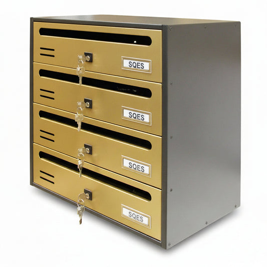Boite Postale Collectivités Bloc 4 Portes 48x36 Bronze