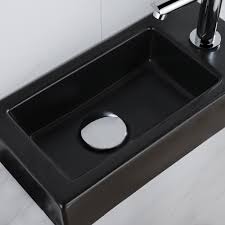 Plan vasque Acrylique Noir VITAL 40cmx26cm - DURA