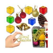 Arbre de Noël Lumineux 60cm avec Lot 12 pcs accessoires Décoration