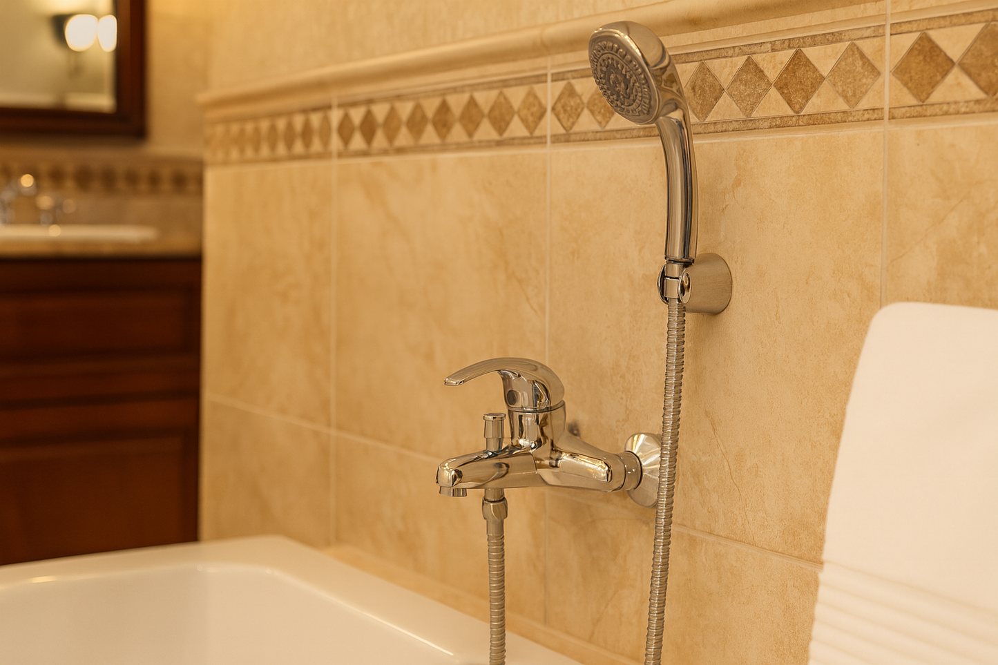 Installation dans salle de bain luxueuse