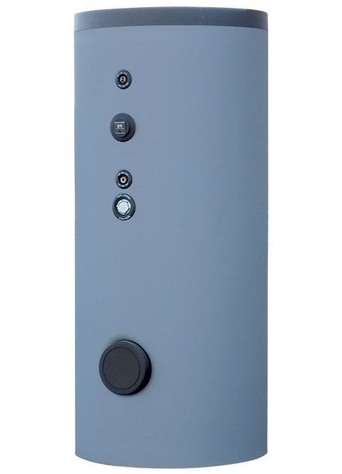 Ballon solaire ITALTHERM DUAL 300 L à double serpentin, réservoir gris sans groupe pompe intégré – référence 401131002, visuel de gamme constructeur