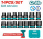 Jeu 14 Douilles à Choc TOTAL THISTD12141 1/2" Cr-Mo 10–27mm Extrudées Froid Boitier BMC — SQES Tunisie

