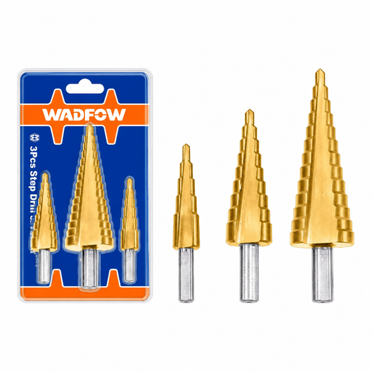 Jeu 3 Forets Étagés WADFOW WJD3401 — HSS Titane 4-12mm 4-20mm 4-32mm Perçage Plastique Alu Tôle | SQES Tunisie
