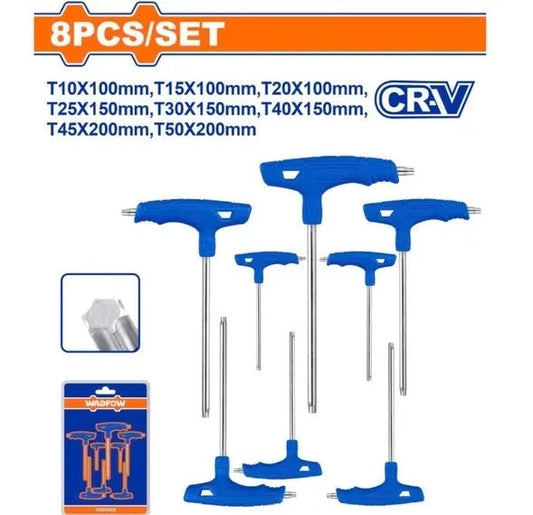 ENSEMBLE DE 8 CLÉS TORX EN T - SQES
