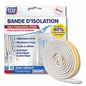 Joint d'étanchéité Boss Tape Type D blanc 9mm – isolation thermique et phonique portes et fenêtres, caoutchouc auto-adhésif
