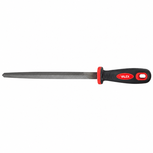 Lime triangulaire VALEX 1461586 avec lame de 200 mm en acier trempé et poignée ergonomique antidérapante pour angles, rainures, ajustage et ébavurage | SQES Tunisie
