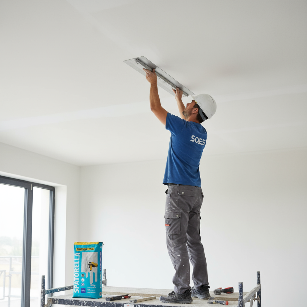 Lissage plafond avec SPATORELLA BLANC