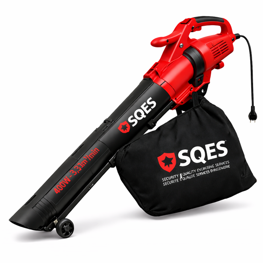 Souffleur aspirateur électrique 400W vitesse variable 0-14000 tr/min 3,3m³/min sac poussière inclus 1kg jardinage – Location à la journée | SQES Tunisie
