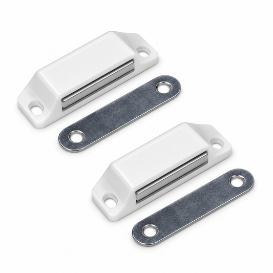 Loqueteau magnétique blanc 12 kg pour porte de placard