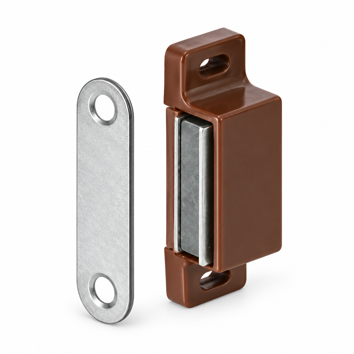 Loqueteau magnétique marron 8 kg D-29 pour fermeture de meuble
