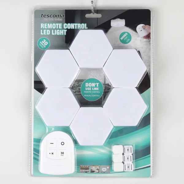 Lot de 6 Lampes LED Hexagonales Murales Modulables avec Télécommande - Éclairage Décoratif Sans Fil