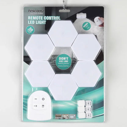 Lot de 6 Lampes LED Hexagonales Murales Modulables avec Télécommande - Éclairage Décoratif Sans Fil