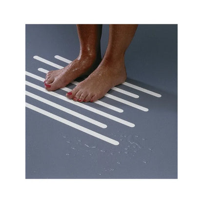 BOSSTAPE Kit bande Antidérapante adhésif Transparent pour sol de douche (10pcs 19mmx20cm) - SQES