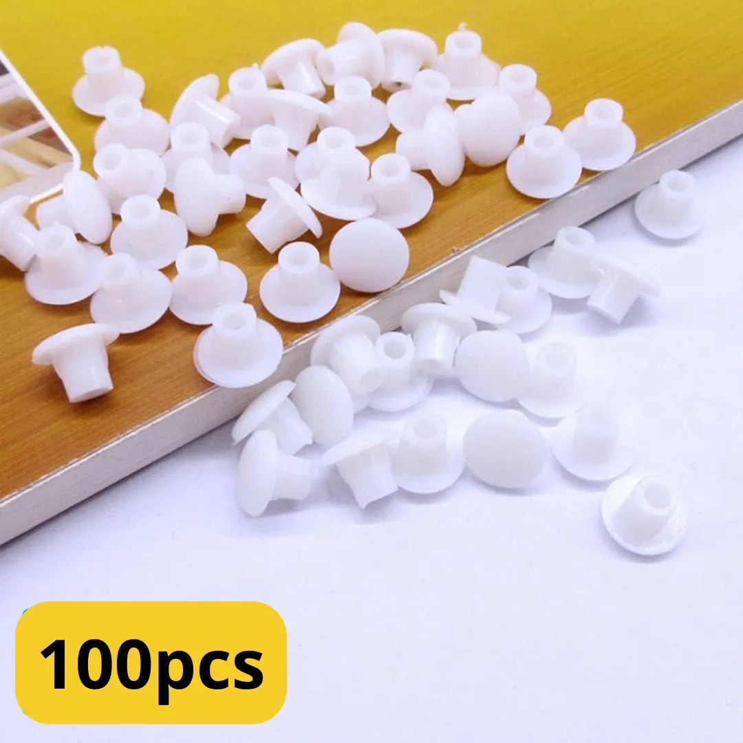 Bouche trou diam 8 mm plastique - capuchons pour trous de perçage - 100pcs - SQES