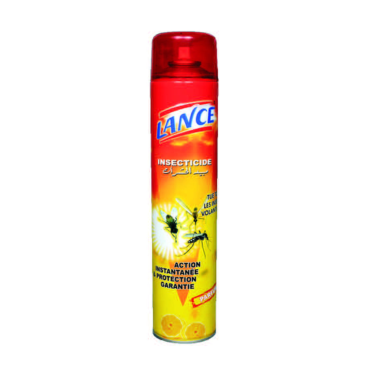 LANCE jaune LTH aérosol insecticide 300 ml – photographie du produit du catalogue LTH, fond blanc – SQES Tunisie