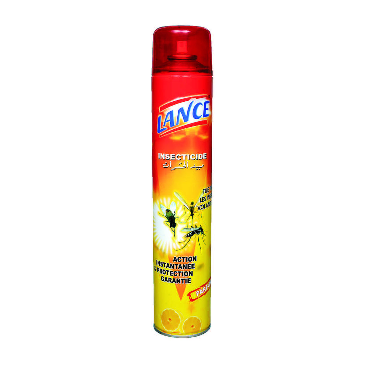 LANCE jaune LTH aérosol insecticide 750 ml – photographie du produit du catalogue LTH, fond blanc – SQES Tunisie