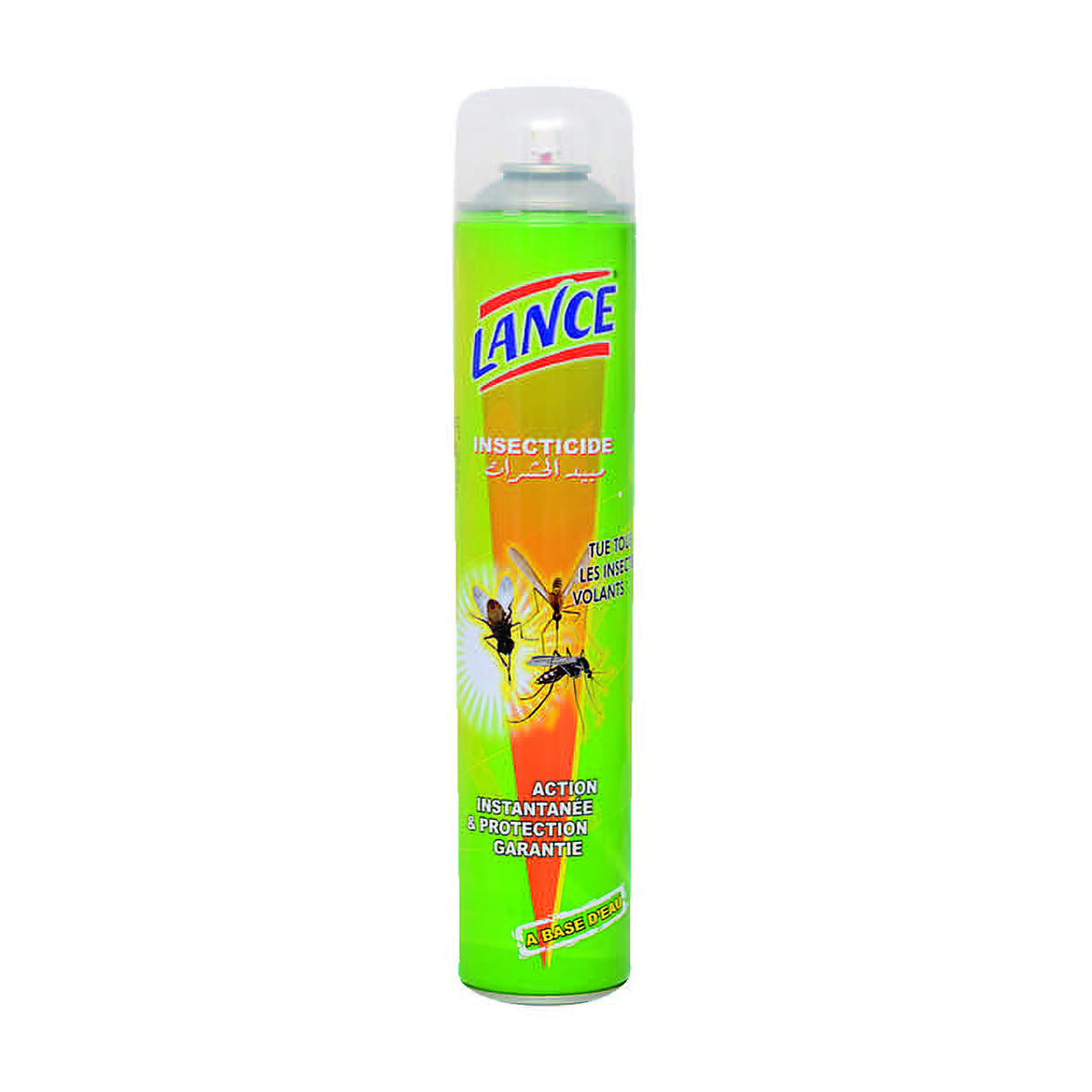 LANCE vert LTH – aérosol insecticide 500 ml, photo de l'emballage du catalogue fabricant, sur fond blanc – SQES Tunisie