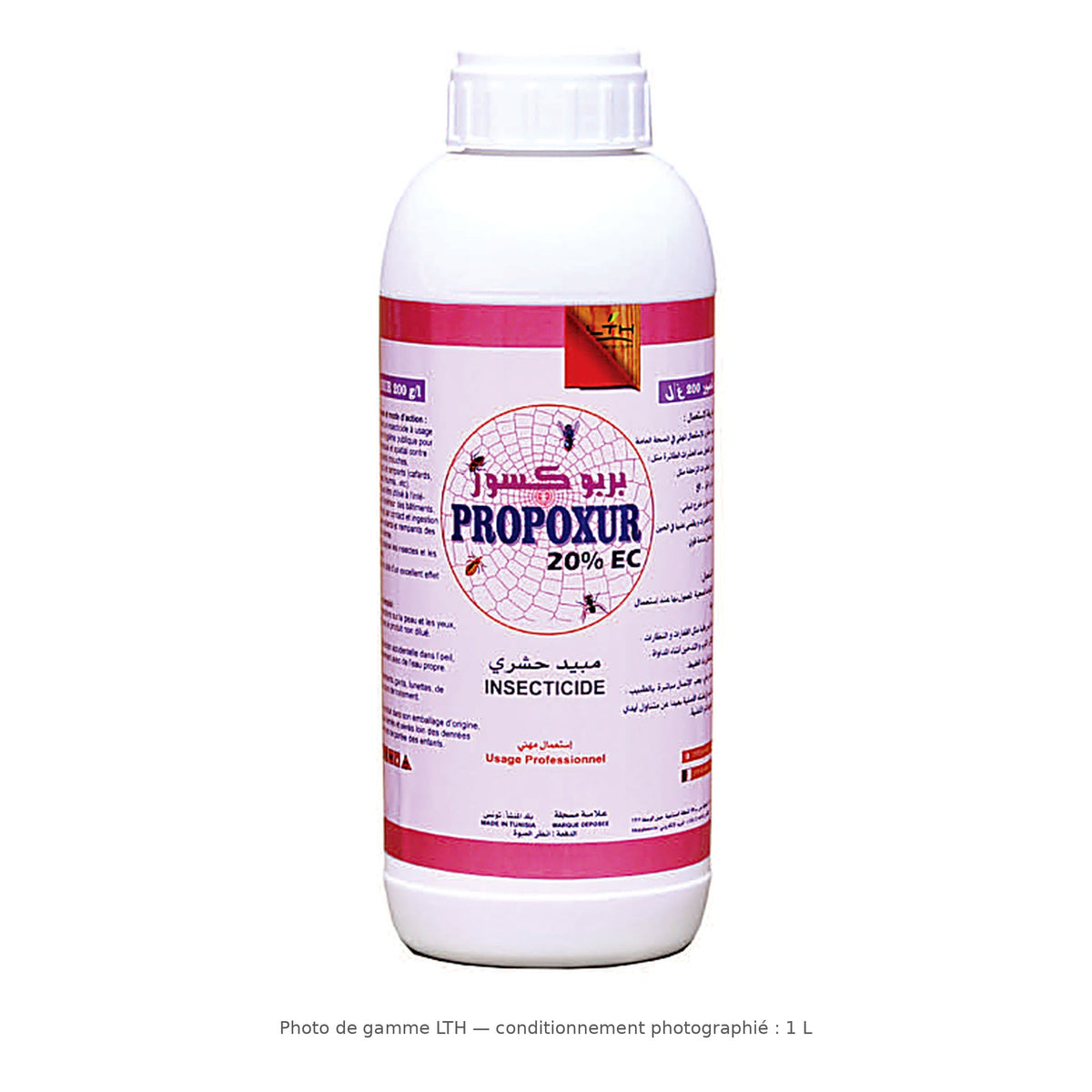 PROPOXUR EC LTH — photo de gamme issue du catalogue fabricant, format réellement photographié 1 L, différent du conditionnement vendu sur cette fiche — SQES Tunisie