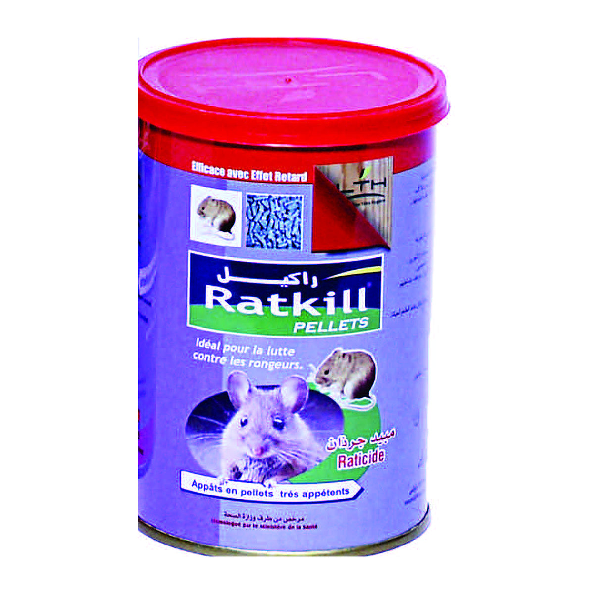 RATKILL Pellets LTH raticide granulés 150 g – photographie du produit du catalogue LTH, fond blanc – SQES Tunisie