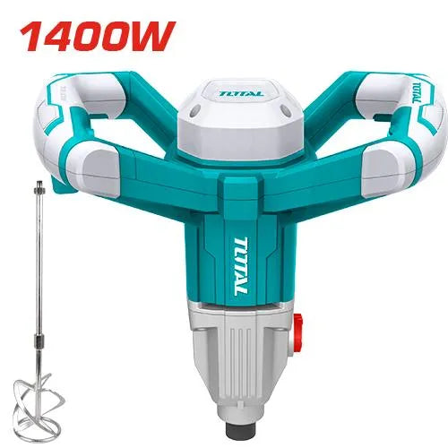 Malaxeur Filaire TOTAL TD614006 1400W Broche M14 Pagaie 120×600mm 2 Vitesses 750tr/min Mortier Enduit — SQES Tunisie
