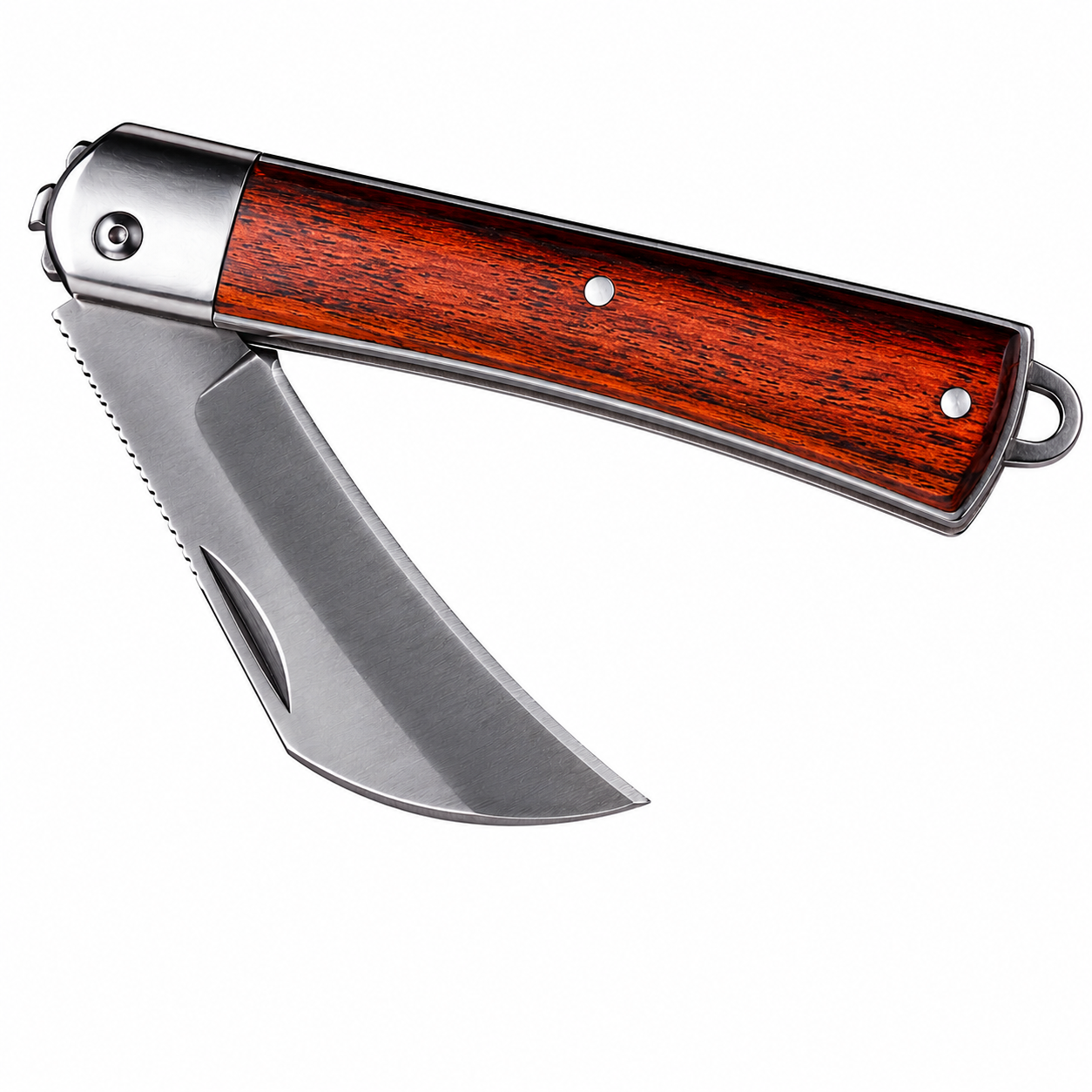 Couteau Électricien 115MM Lame Courbée Manche Bois Rouge Maxpower M64535 | SQES Tunisie
