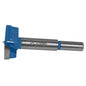 Mèche charnière Forstner ADEGSO AD-30150 de 35 mm pour réaliser des logements circulaires avec une machine et un matériau compatibles.