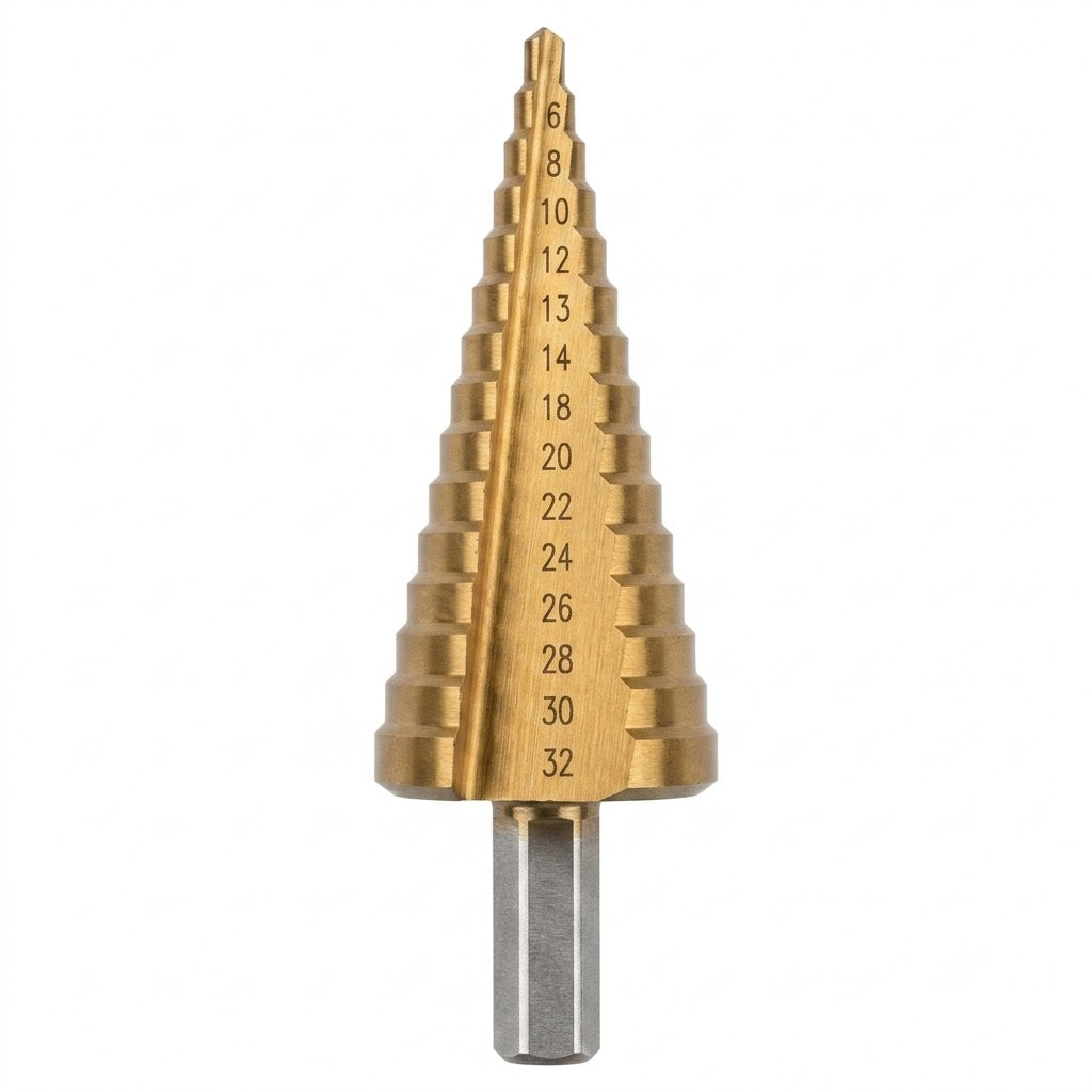 Mèche étagée 4 à 12 mm ADEGSO AD-30116 — Foret étagé conique 4-12 mm pour perceuse compatible | SQES Tunisie
