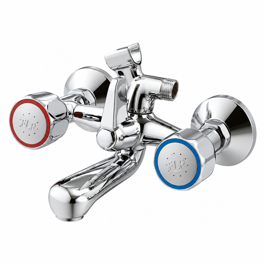 Mélangeur Bain-Douche Mural Chromé FLR Standard ML2001/SD – Deux Commandes Entraxe 150mm G1/2" | SQES Tunisie
