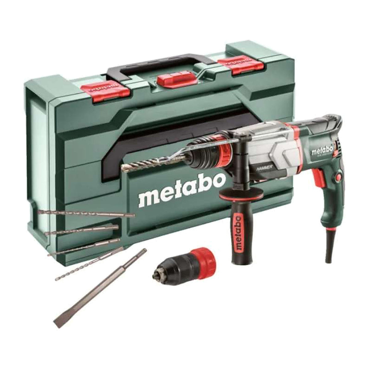 Marteau combiné METABO KHE 2860 Set réf. 600878850 avec coffret – photographie fond blanc, SQES Tunisie