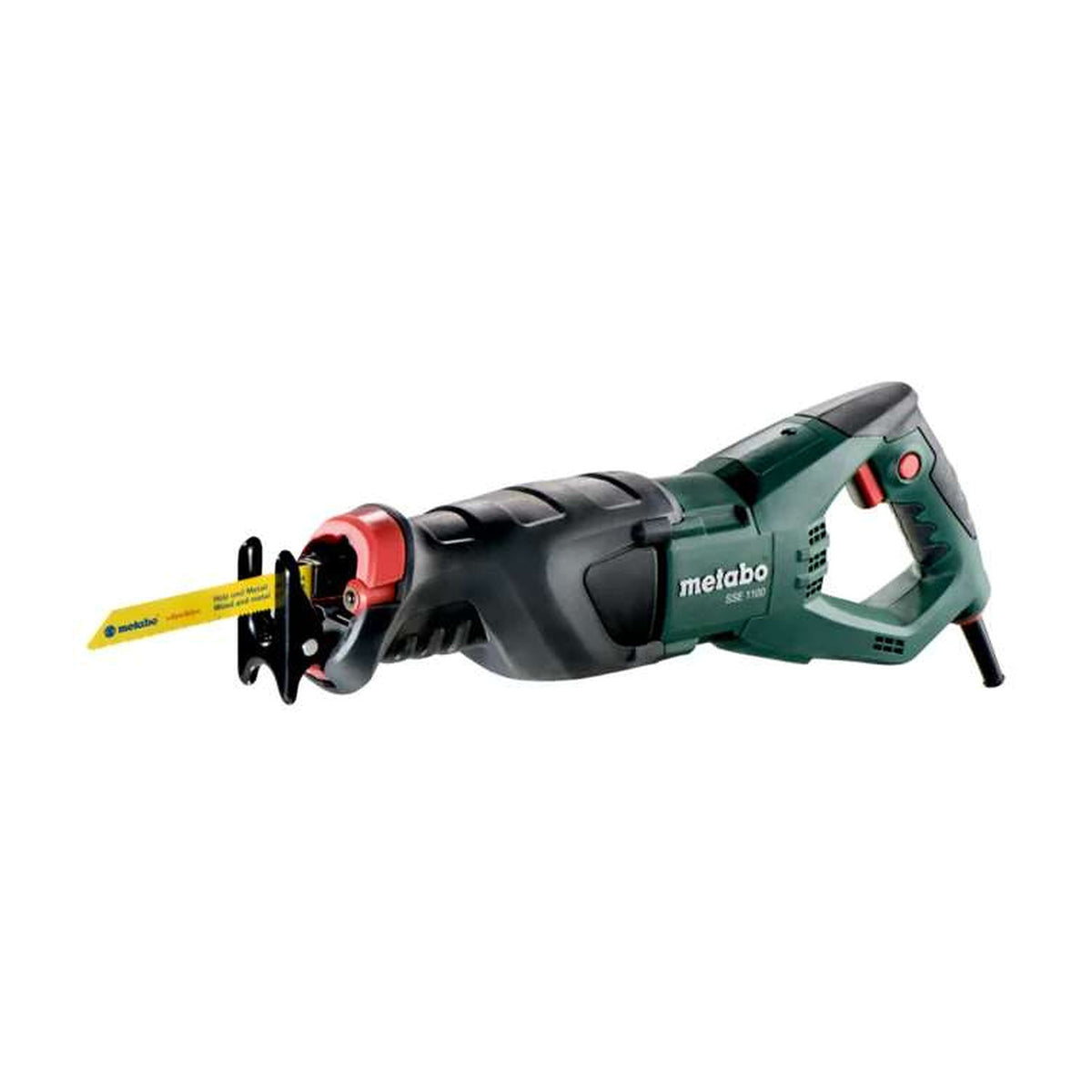 Scie sabre METABO SSE 1100, référence 606177500 – photographie réelle du produit sur fond blanc, format 1254 × 1254 px | SQES Tunisie