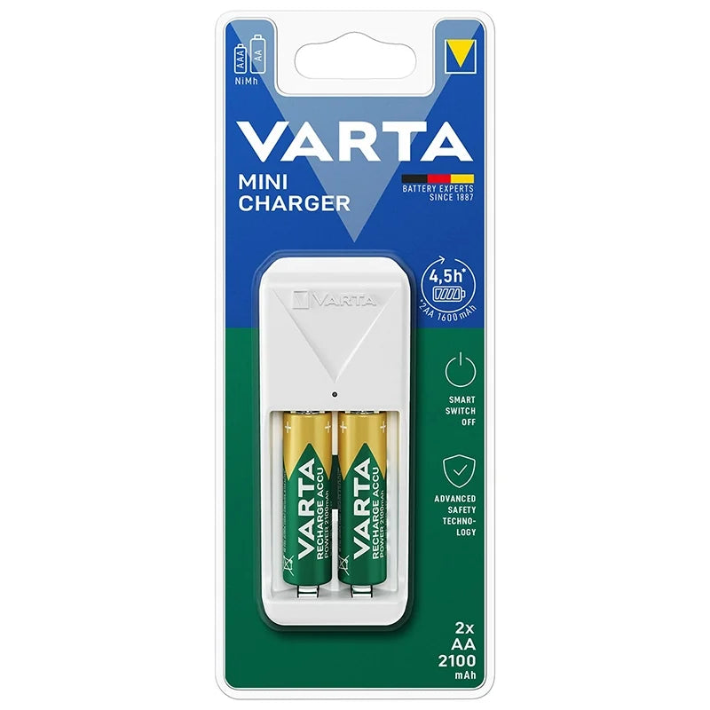 VARTA Mini Chargeur 2*AA 2100mAh - Kit Complet