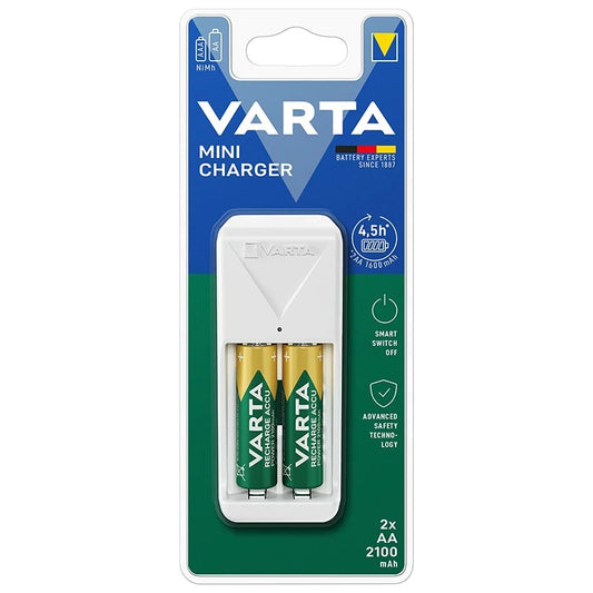 VARTA Mini Chargeur 2*AA 2100mAh - Kit Complet
